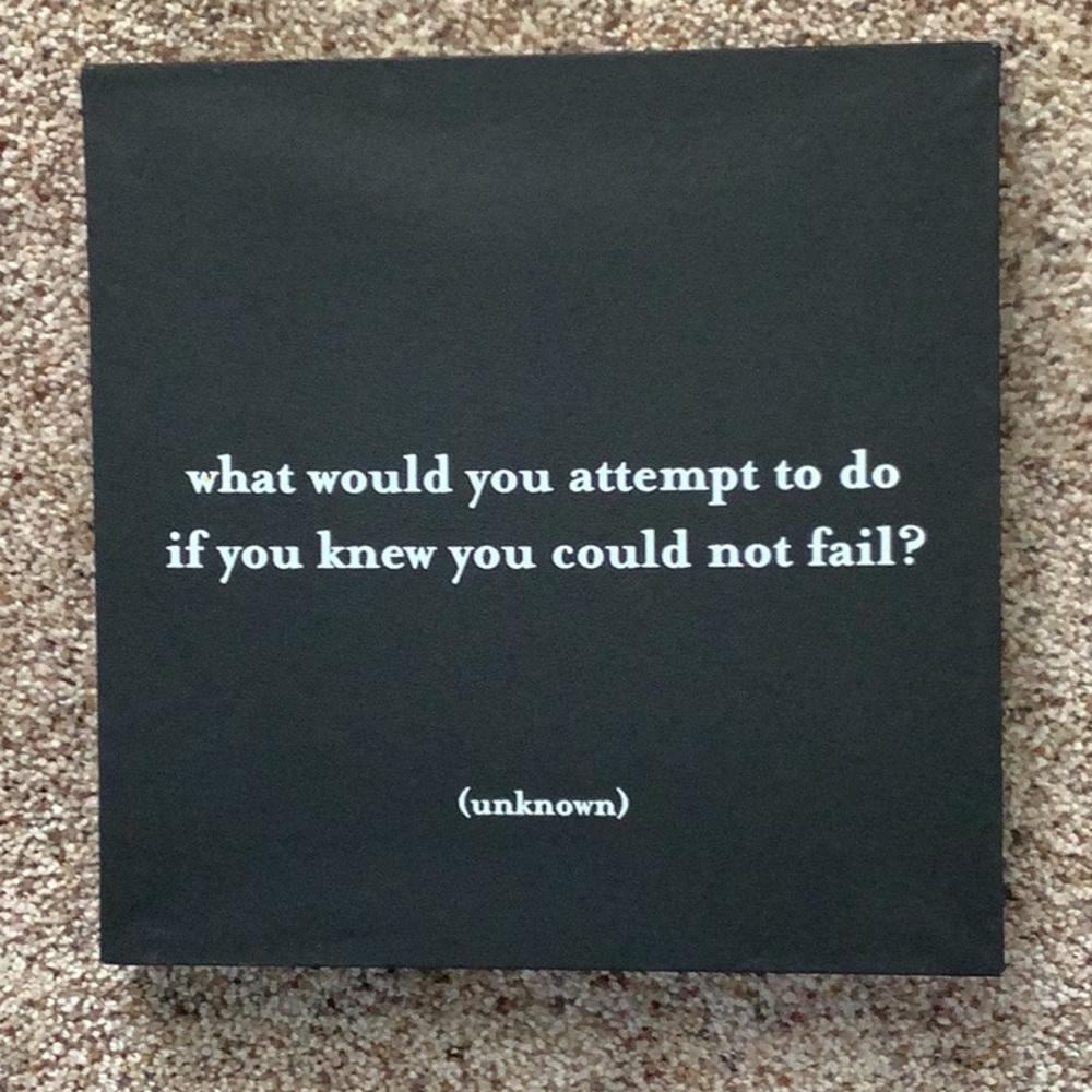 Quotable black canvas - 10 1/4 x 10 1/4 x 1 1/4